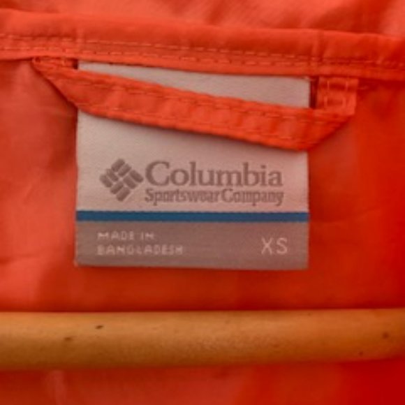 Ladies Columbia Rain Jacket - Coral XS - Picture 3 of 4